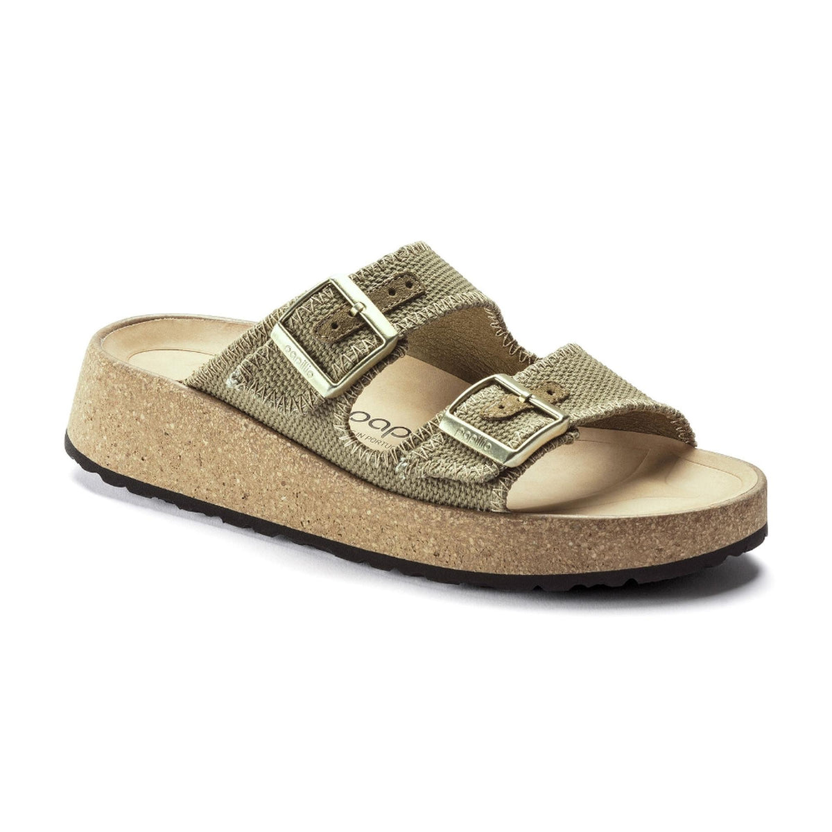 Birkenstock Gabriela Natural Fibre Mix Sandals - Khaki - Narrow