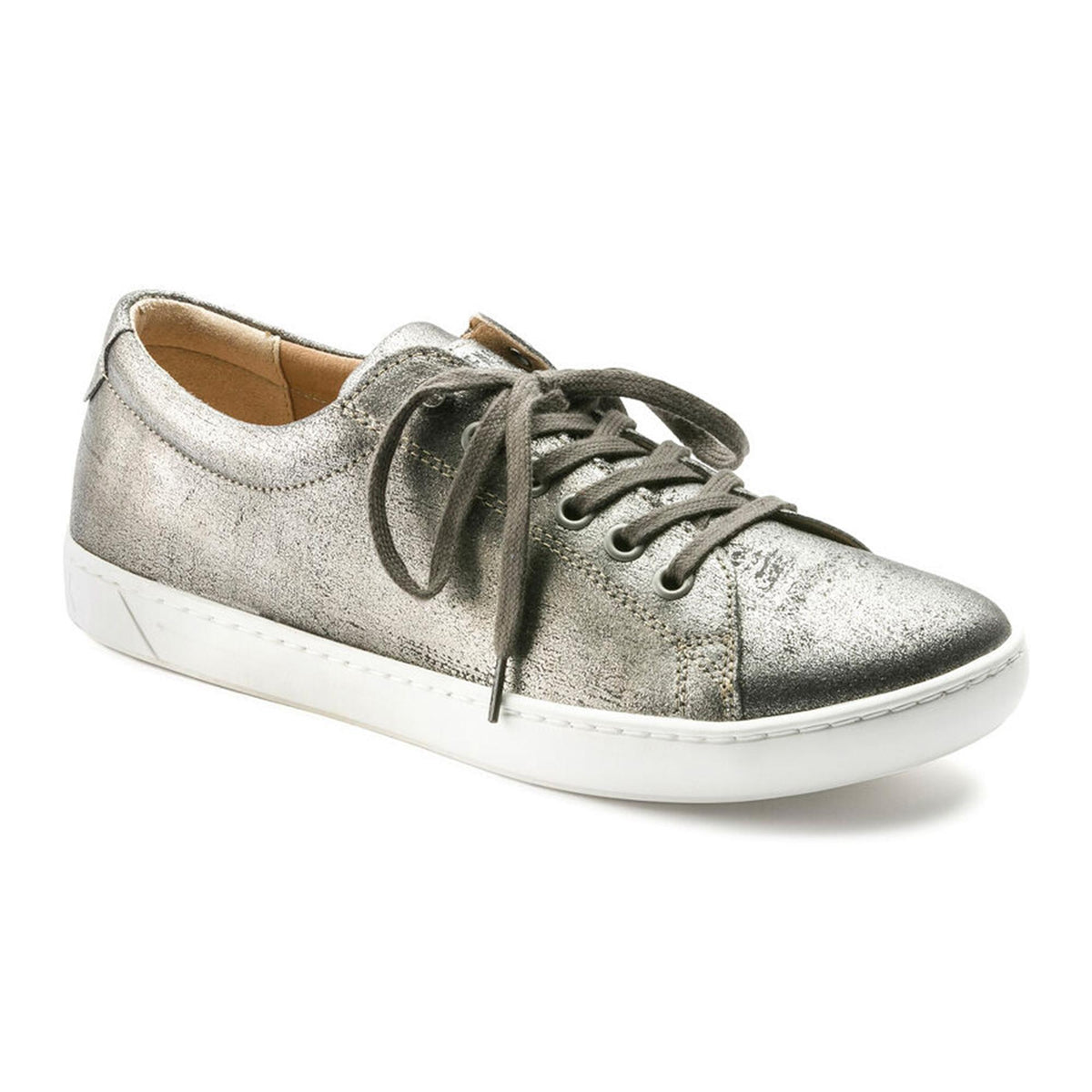 Birkenstock Arran Natural Leather Sandals - Silver - Narrow