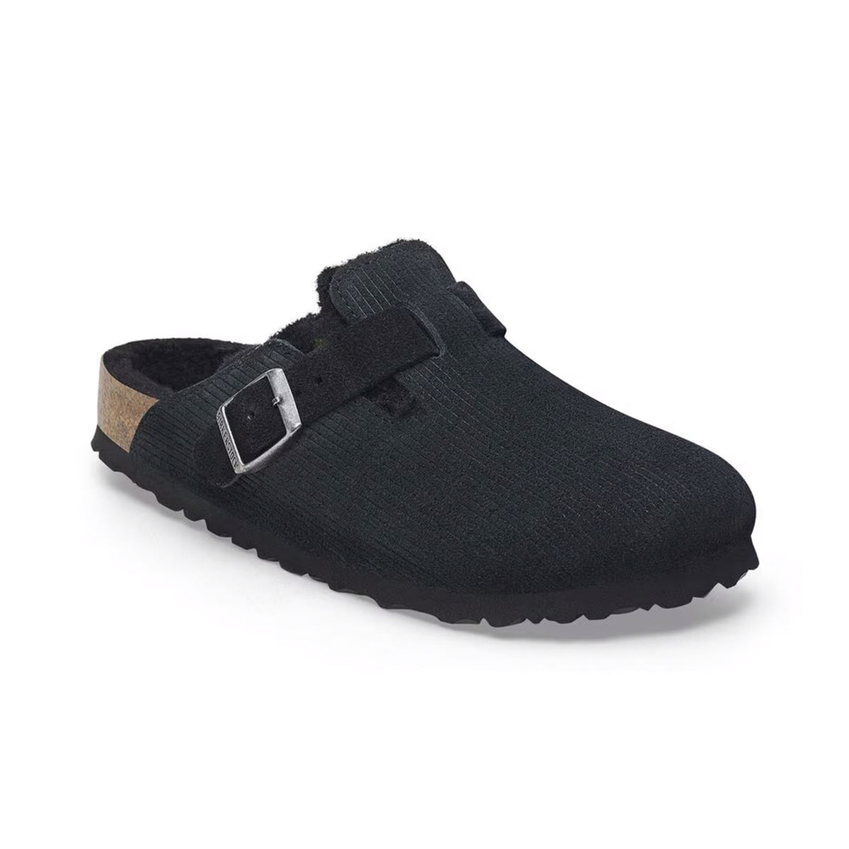 Birkenstock Boston VL Suede Leather Clogs - Cork Brown, Narrow
