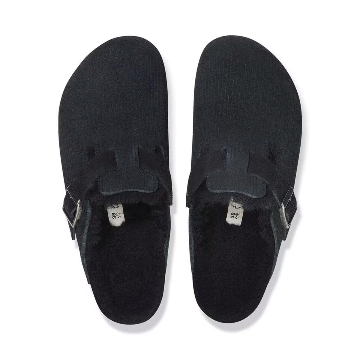 Birkenstock Boston VL Suede Leather Clogs - Cork Brown, Narrow