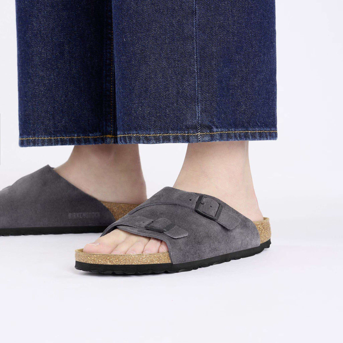 Birkenstock Zurich Suede Leather Clogs - Velvet Grey, Narrow