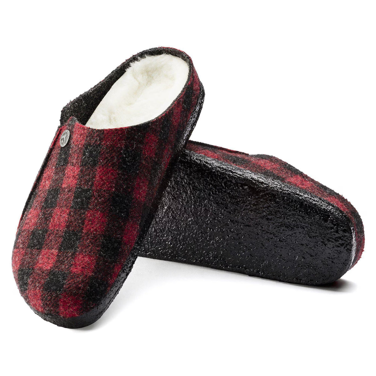 Birkenstock Zermatt Shearling Shearling Wool Felt Clogs - Red - Regular