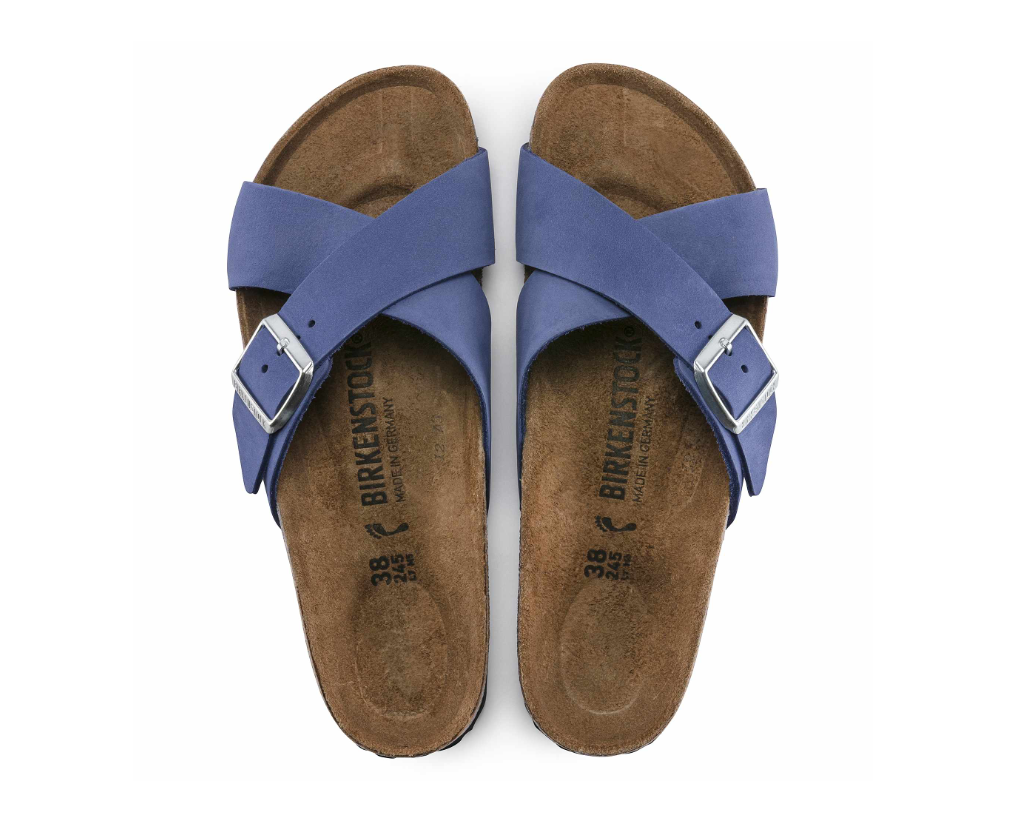 Birkenstock Siena Nubuck Leather Azure Blue Narrow