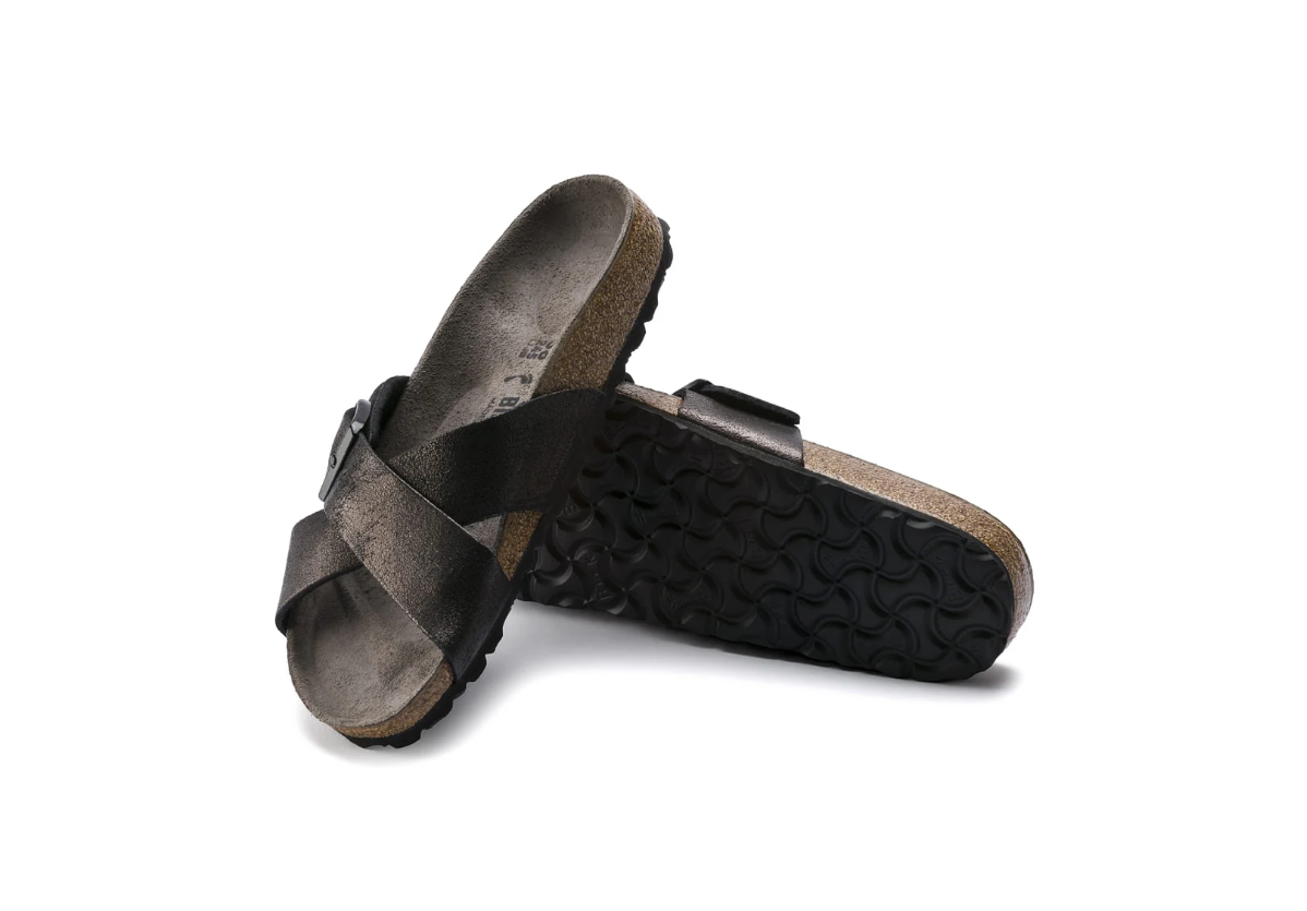 Birkenstock Siena Washed Metallic Antique Black Regular