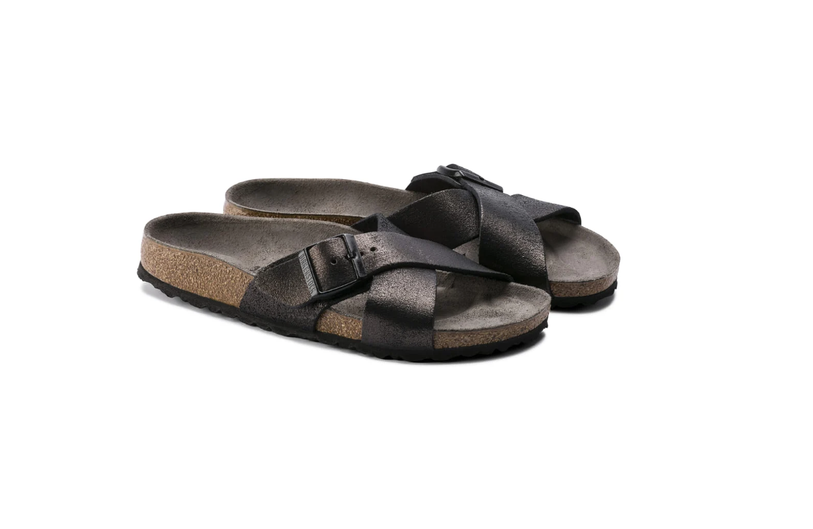 Birkenstock Siena Washed Metallic Antique Black Regular