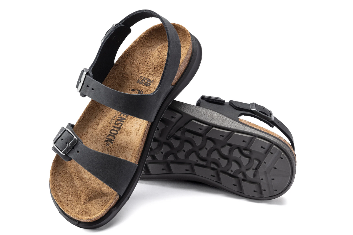 Birkenstock Sonora Women's Oiled Leather Sandals - Black Regular