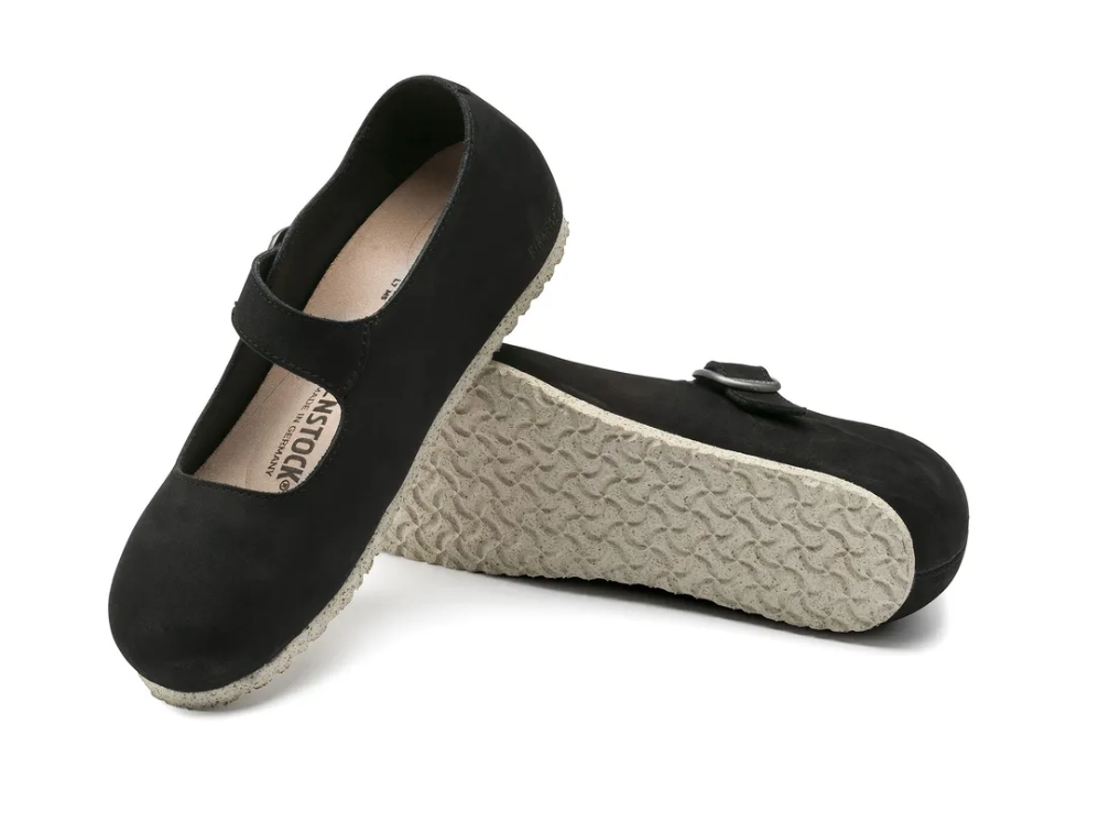 Birkenstock Tracy Nubuck Leather Black Narrow