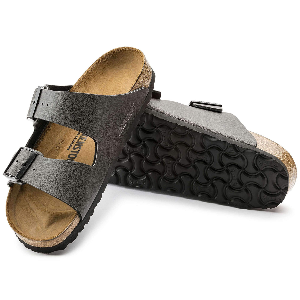 Birkenstock Arizona Birko-Flor Sandals - Pull Up Stone - Narrow