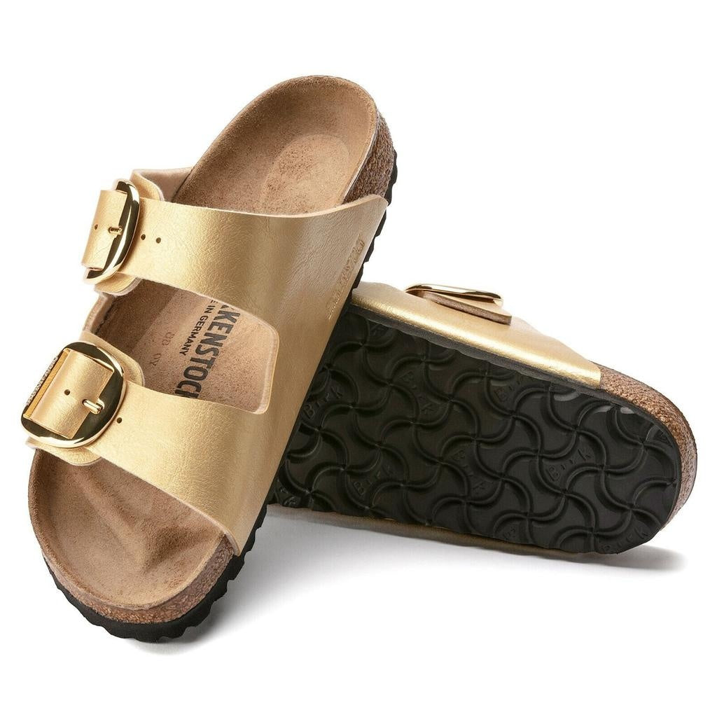Birkenstock Arizona Big Buckle Birko Flor Graceful Sandals - Gold - Narrow