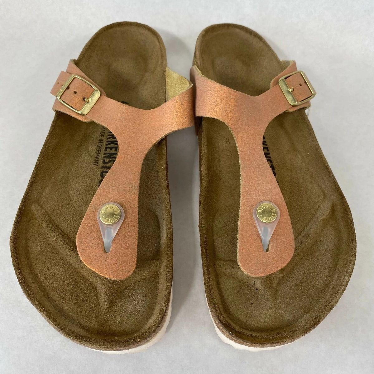 Birkenstock Gizeh Washed Leather Thong Sandals - Metallic Sea Copper - 1012909 - Regular