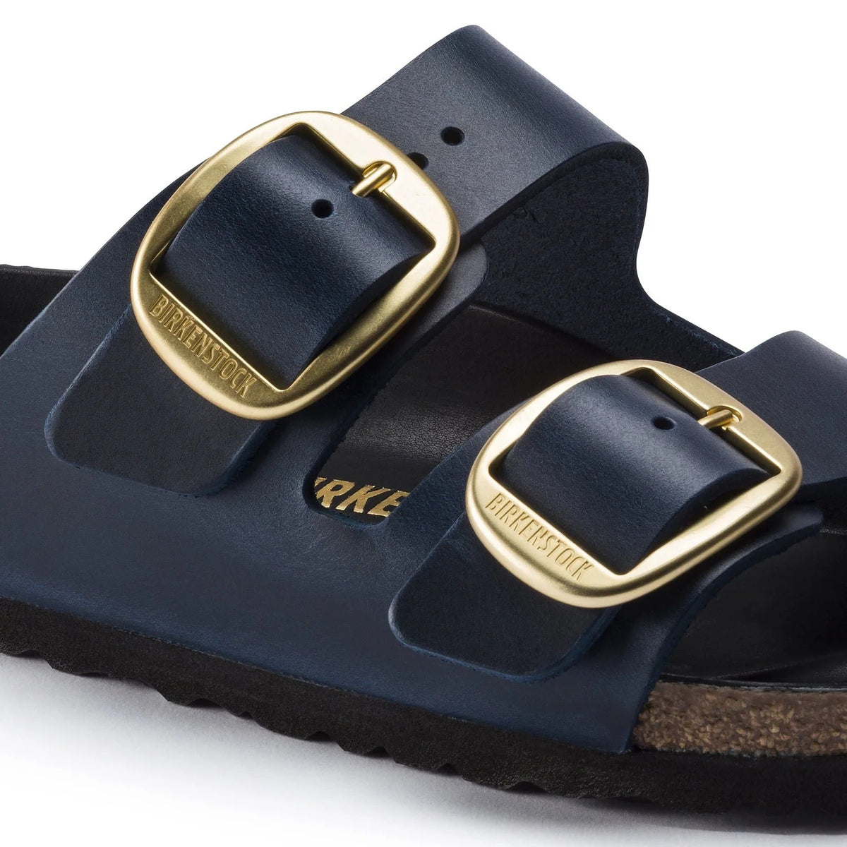 Birkenstock Arizona Big Buckle Big Buckle Oiled Leather Sandals - Blue - Narrow