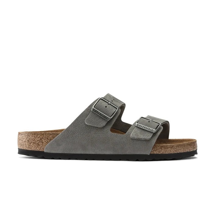 Birkenstock Arizona Nubuck Leather Sandals - Whale Gray - Regular