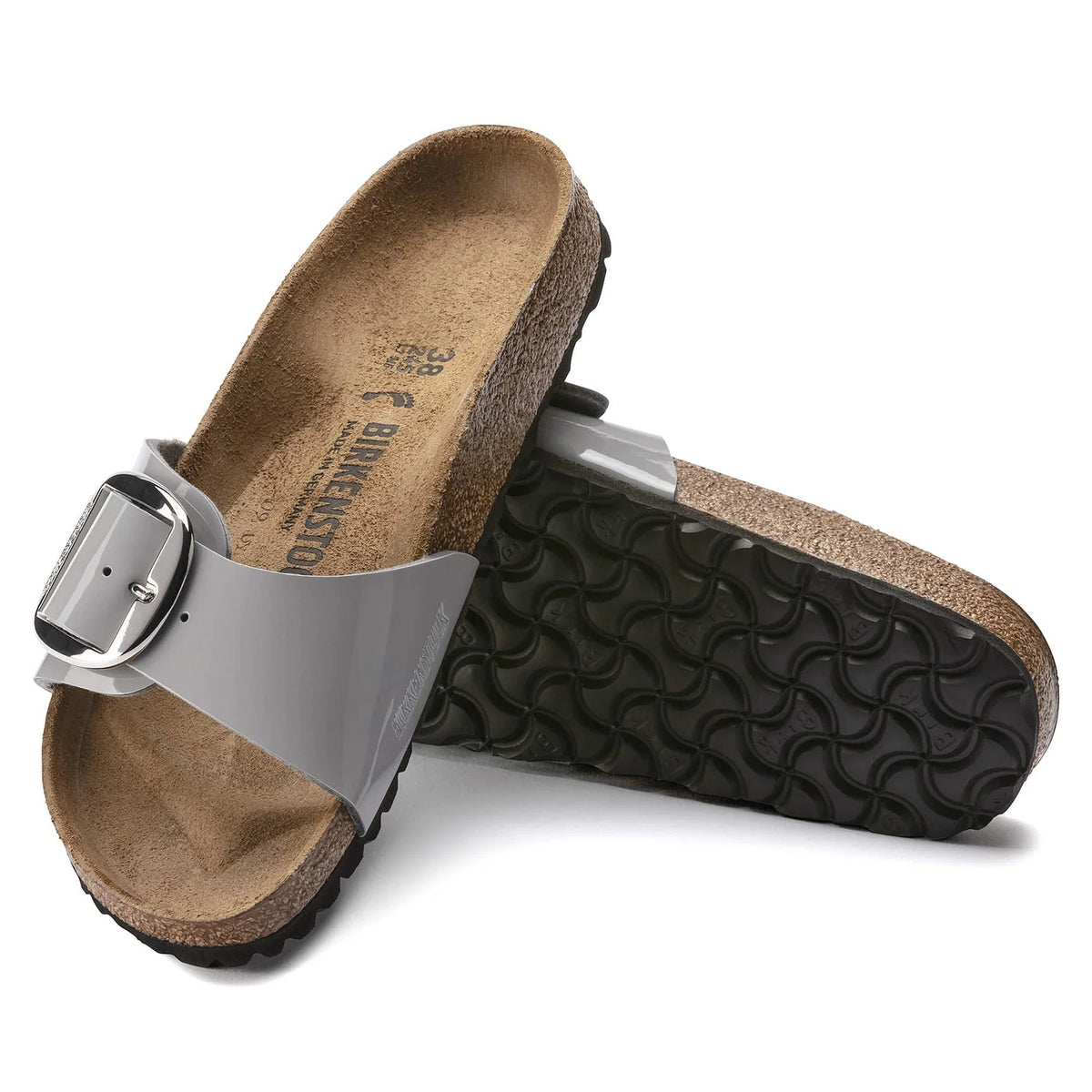 Birkenstock Madrid Big Buckle Birko-Flor Sandals - Patent Alloy - 1021337 - Narrow