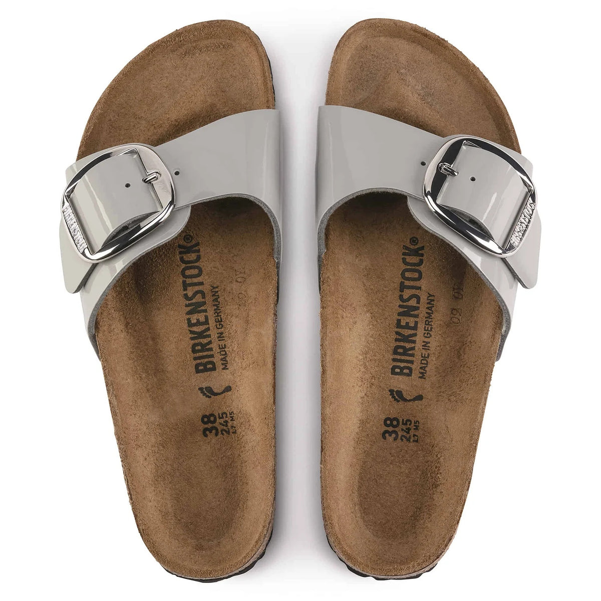 Birkenstock Madrid Big Buckle Birko-Flor Sandals - Patent Alloy - 1021337 - Narrow