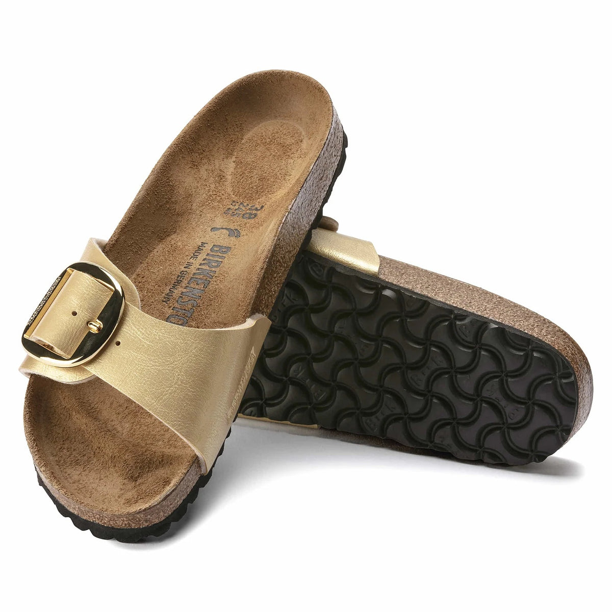 Birkenstock Madrid Big Buckle Birko-Flor Graceful Sandals - Graceful Gold - 1021374 - Narrow