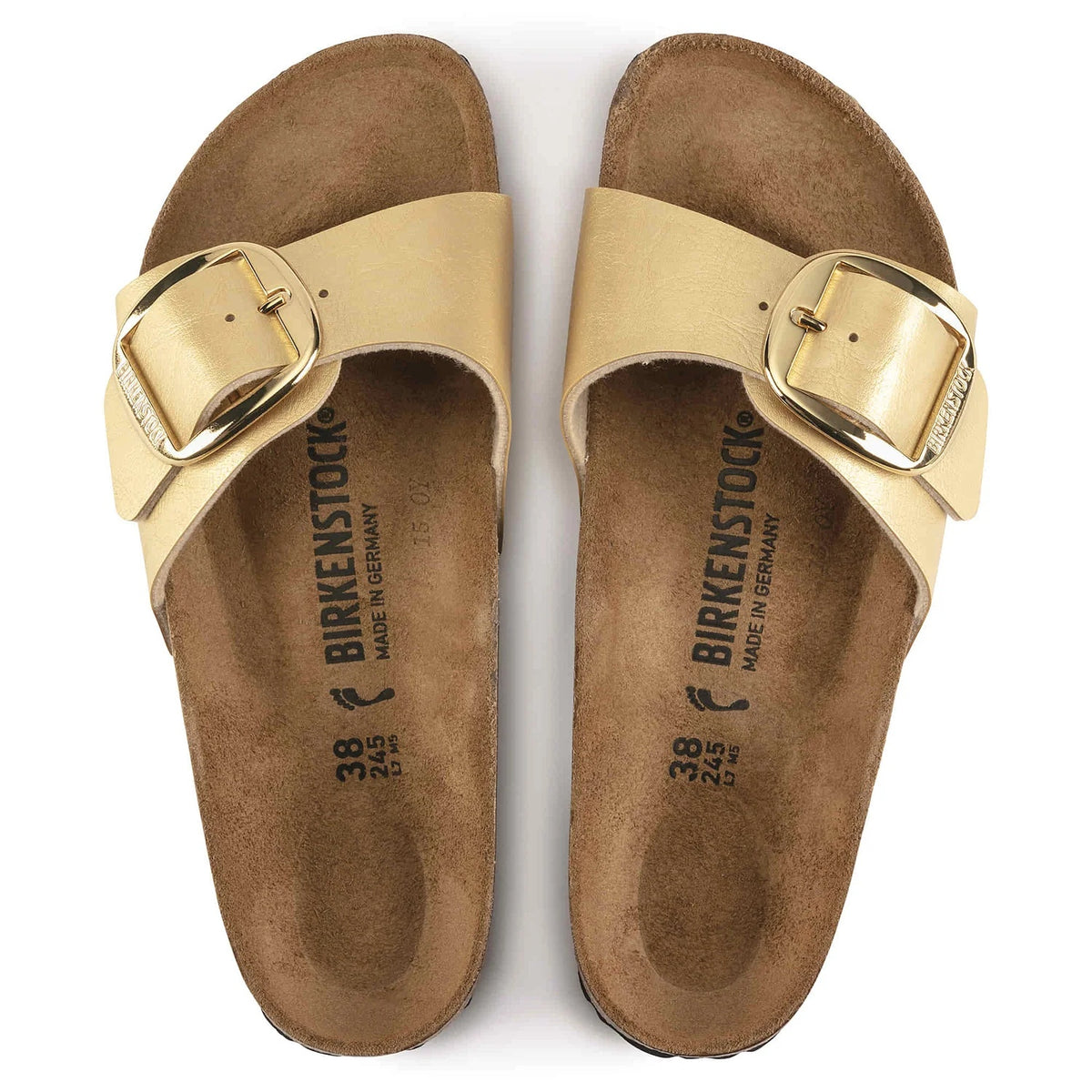 Birkenstock Madrid Big Buckle Birko-Flor Graceful Sandals - Graceful Gold - 1021374 - Narrow