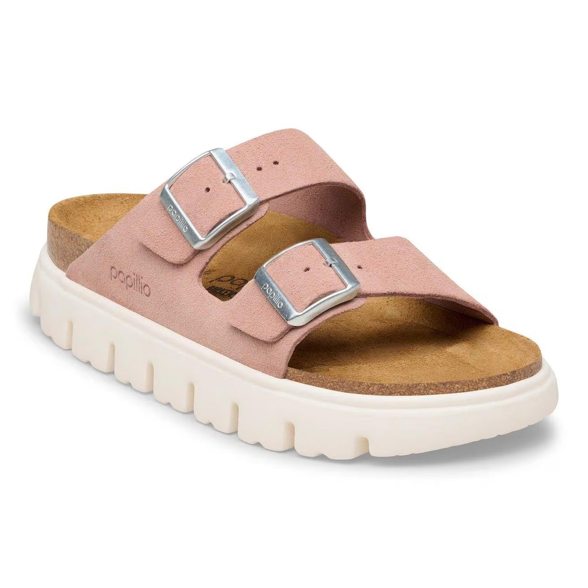 Birkenstock Arizona Pap Chunky Suede Leather Sandals - Pink Clay - 1031254 - Narrow