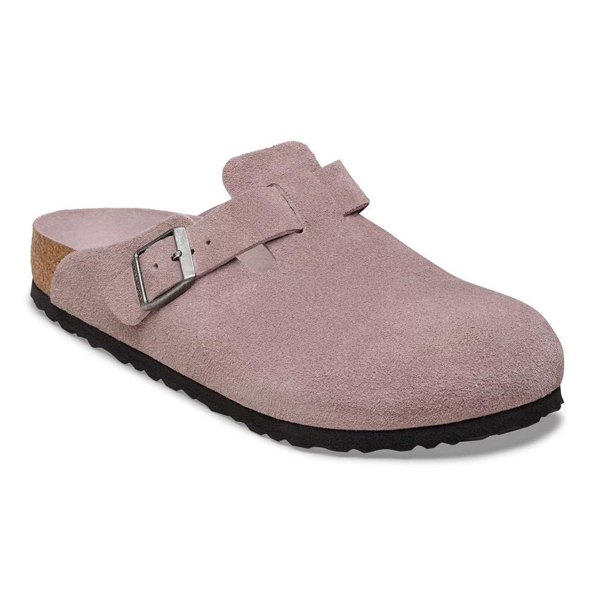 Birkenstock Boston Soft Footbed Suede Leather Clogs - Faded Purple - 1031624 - Regular