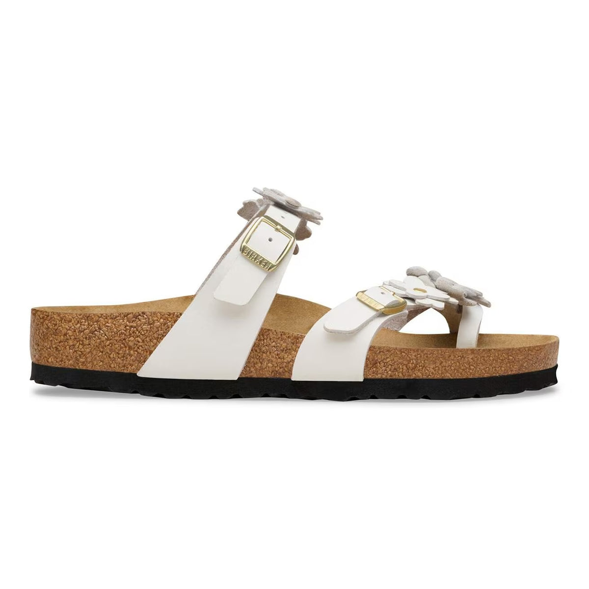 Birkenstock Mayari Flower Embellishment Natural Leather Sandals - White - 1032043 - Regular