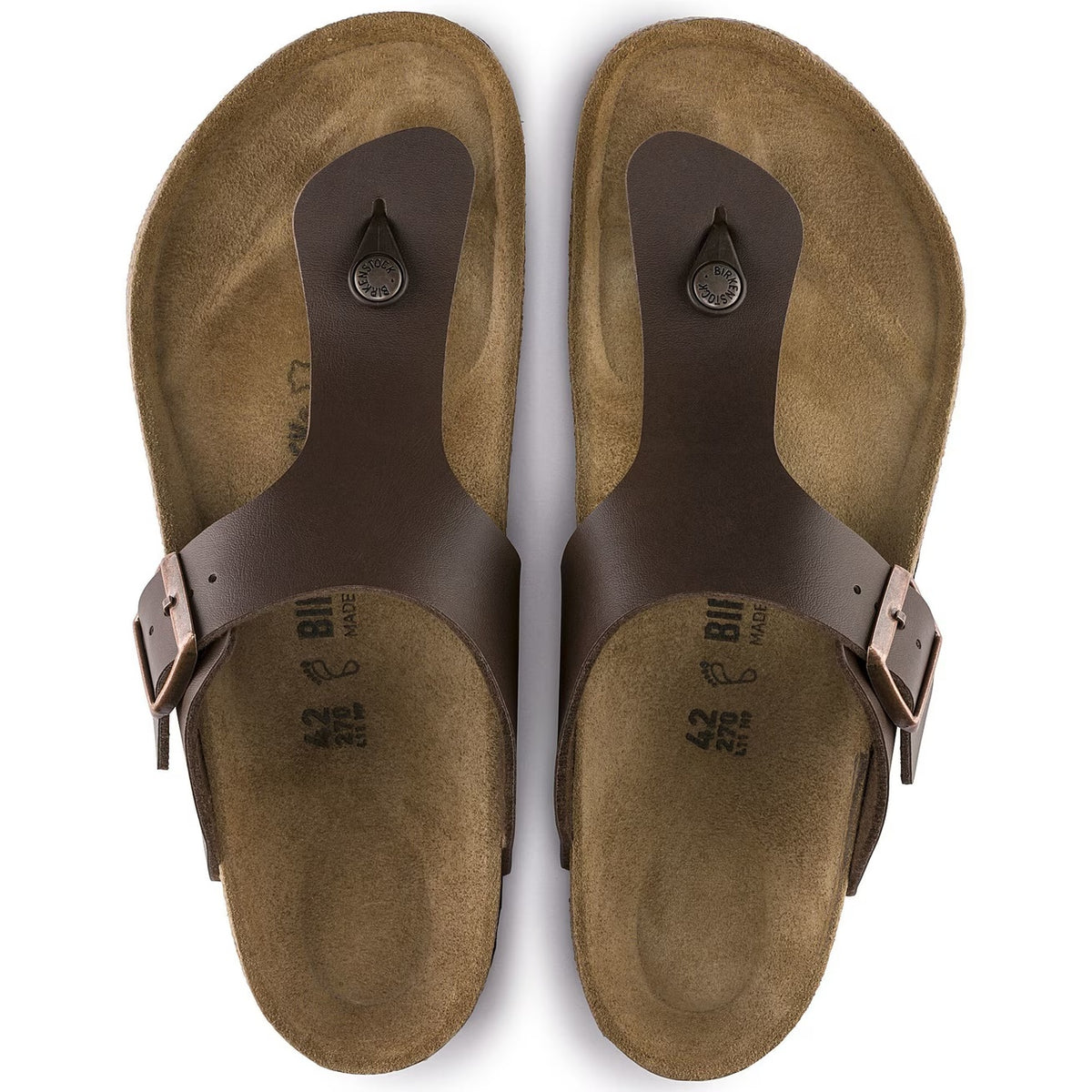 Birkenstock Ramses Birko-Flor Sandals - Dark Brown - 44701 - Regular