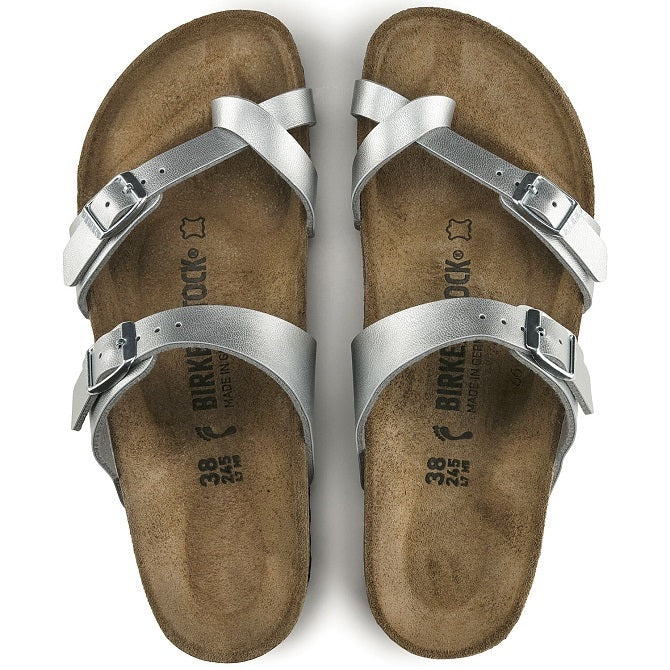 Birkenstock Mayari Birko-Flor Sandals - Silver - 71081 - Regular