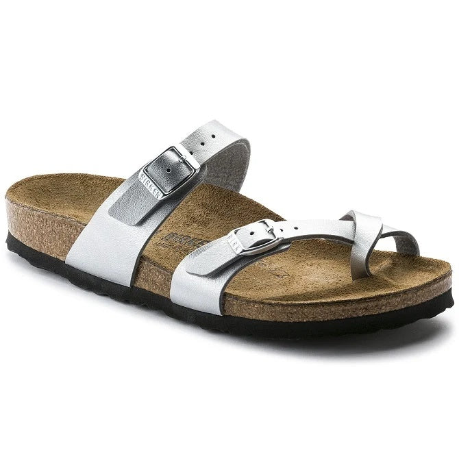Birkenstock Mayari Birko-Flor Sandals - Silver - 71081 - Regular
