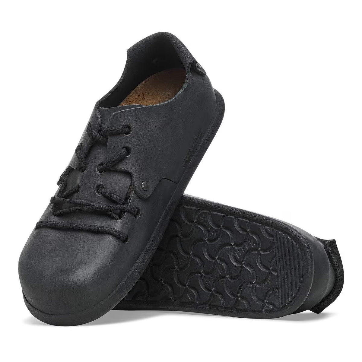 Birkenstock Montana Oiled Leather Shoes - Black - 199261 - Regular