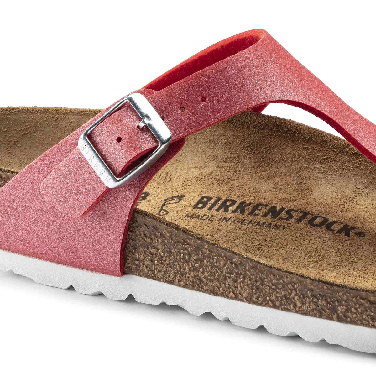 Birkenstock Gizeh Birko-Flor Sandals - Icy Metallic Poppy - 1019349 - Regular