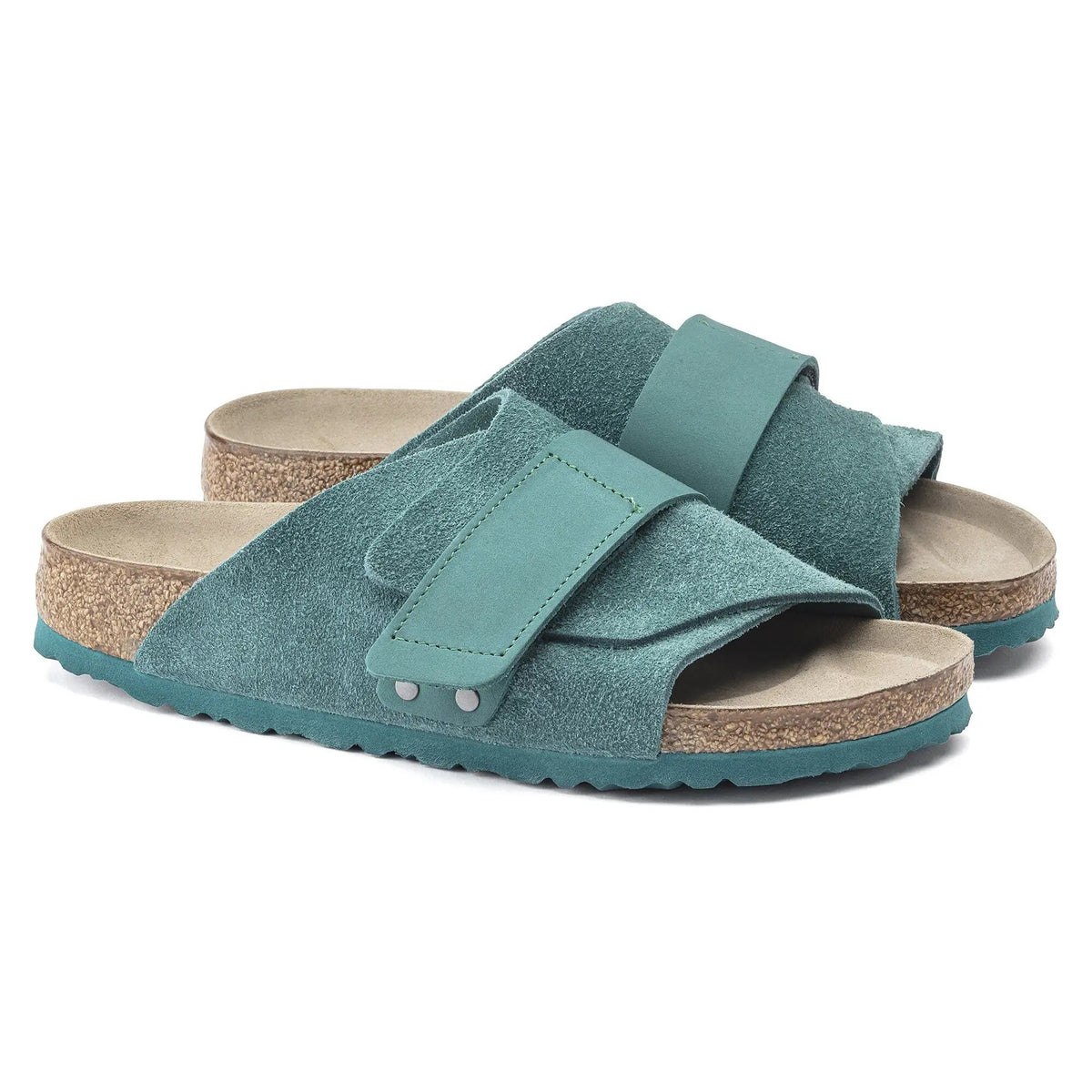 Birkenstock Kyoto Nubuck Suede Leather Sandals - Dark Teal - 1020760 - Narrow