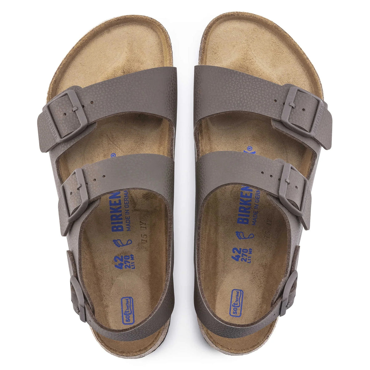 Birkenstock Milano Soft Footbed Birko-Flor Sandals - Chocolate - 1023136 - Regular