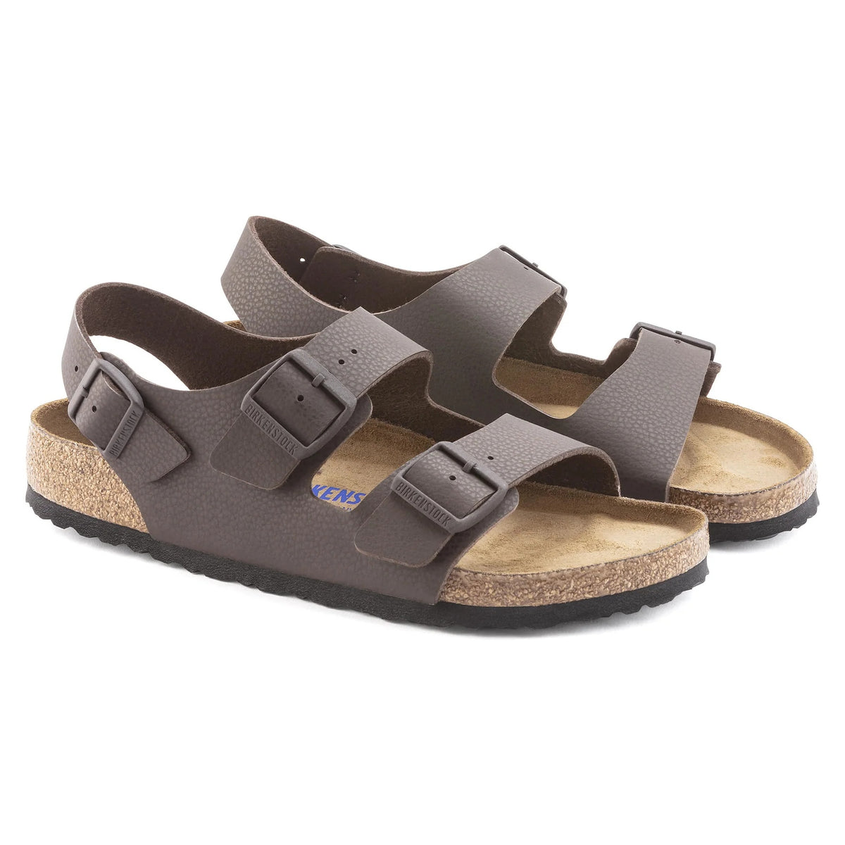 Birkenstock Milano Soft Footbed Birko-Flor Sandals - Chocolate - 1023136 - Regular