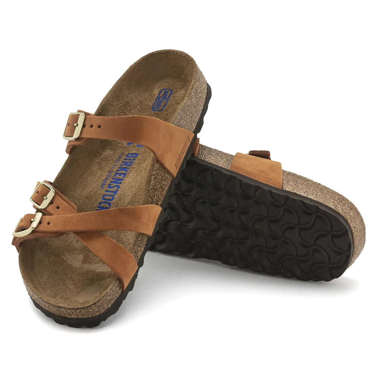 Birkenstock Franca Soft Footbed Nubuck Leather Sandals - Pecan - 1021490 - Regular