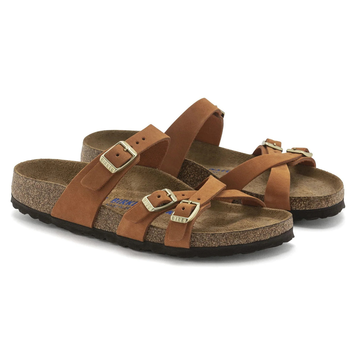 Birkenstock Franca Soft Footbed Nubuck Leather Sandals - Pecan - 1021490 - Regular
