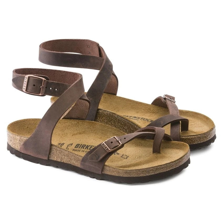 Birkenstock Yara Oiled Leather Sandals - Habana - 13391 - Regular