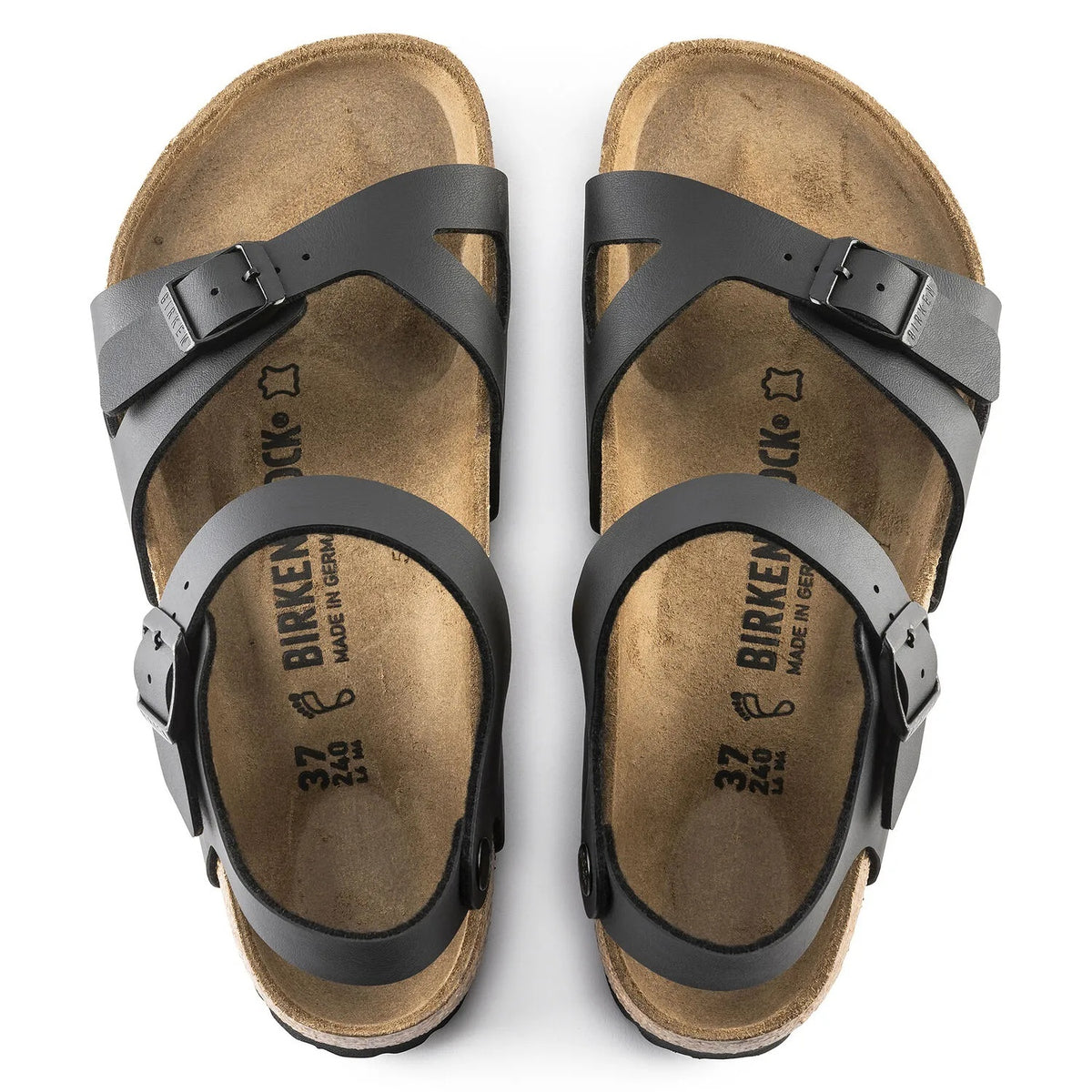 Birkenstock Rio Birko-Flor Sandals - Black - 31793 - Narrow