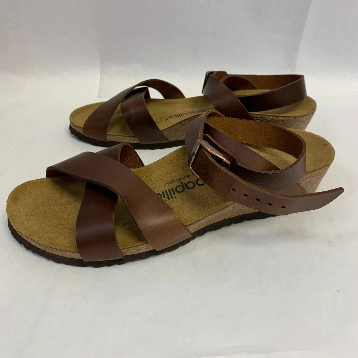 Birkenstock Lola Natural Leather Sandals - Cognac - 1009237 - Narrow