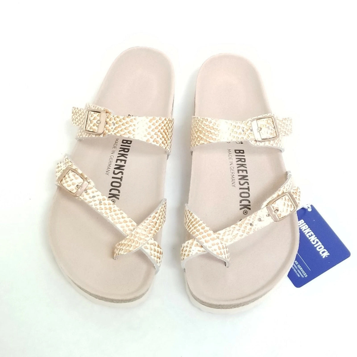Birkenstock Mayari Nubuck Leather Sandals - Emb Mermaid Cream - 1012867 - Regular