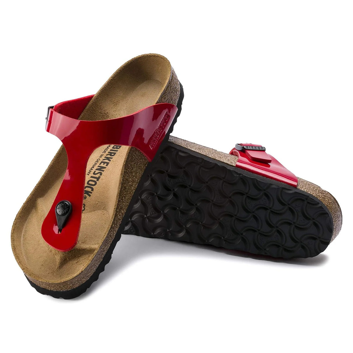 Birkenstock Gizeh Birko-Flor Sandals - Patent Cherry - 1014310 - Regular