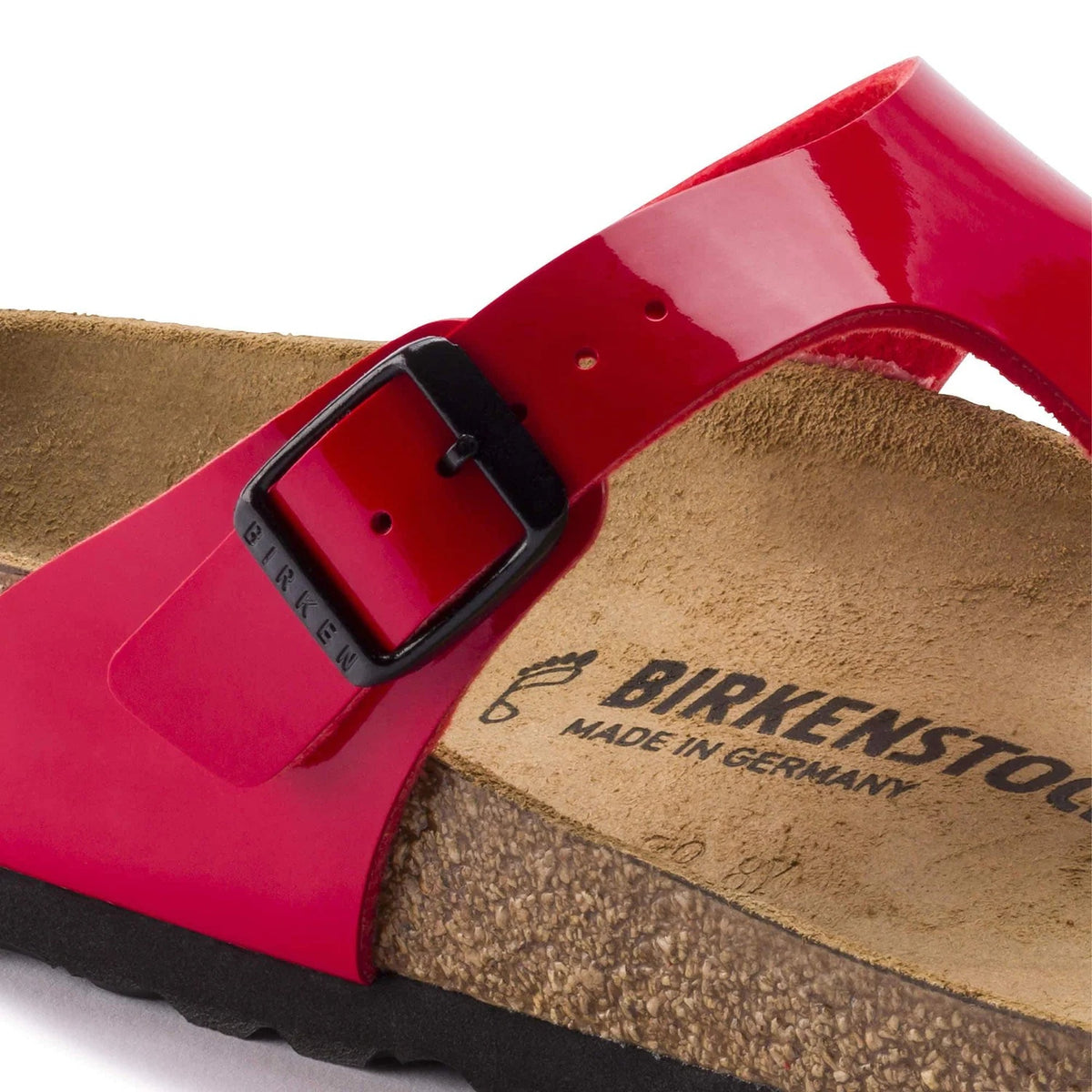 Birkenstock Gizeh Birko-Flor Sandals - Patent Cherry - 1014310 - Regular