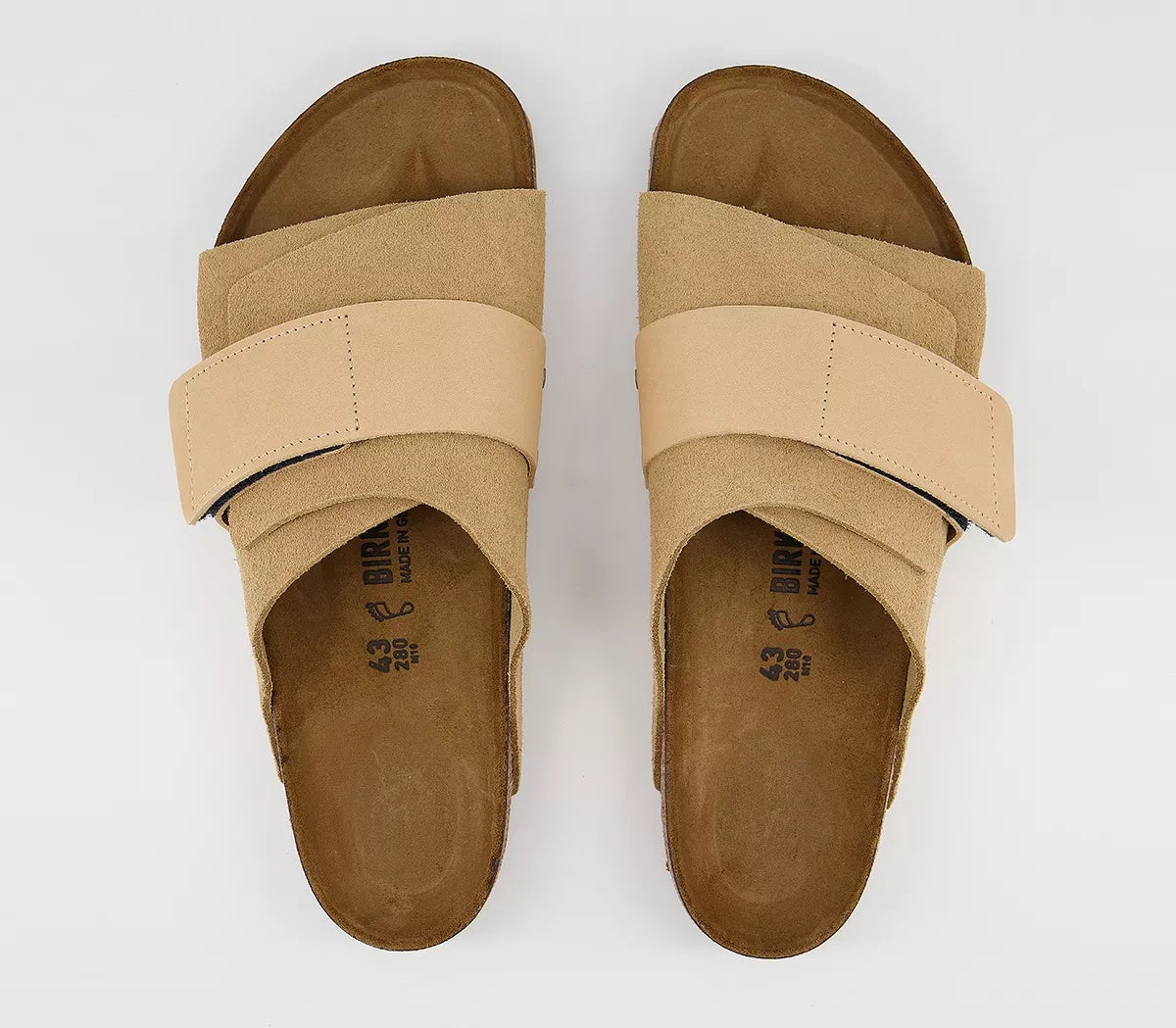 Birkenstock Kyoto Nubuck Suede Leather Sandals - Sand - 1015736 - Regular
