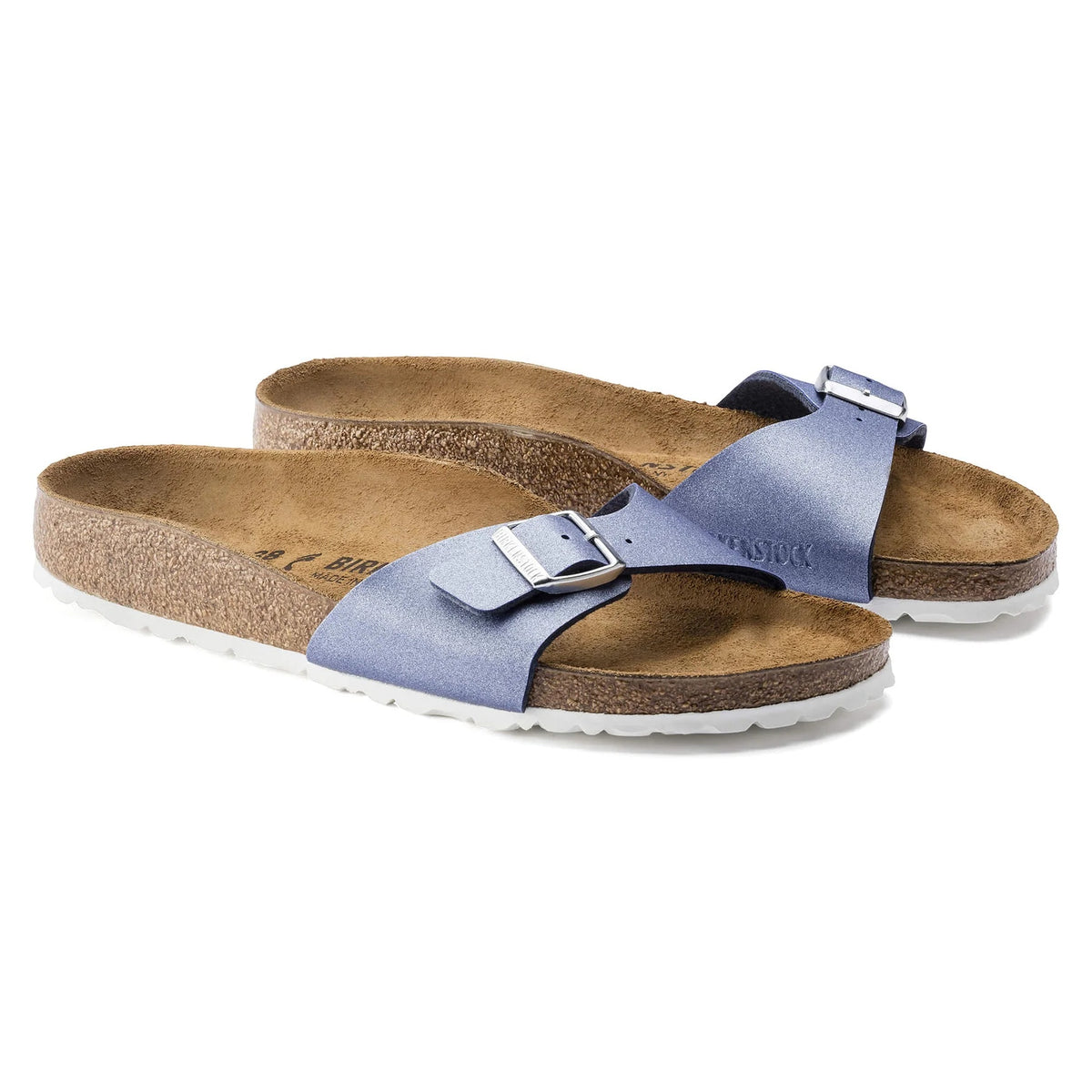 Birkenstock Madrid Bs Birko-Flor Sandals - Icy Metallic Azure Blue - 1016853 - Narrow
