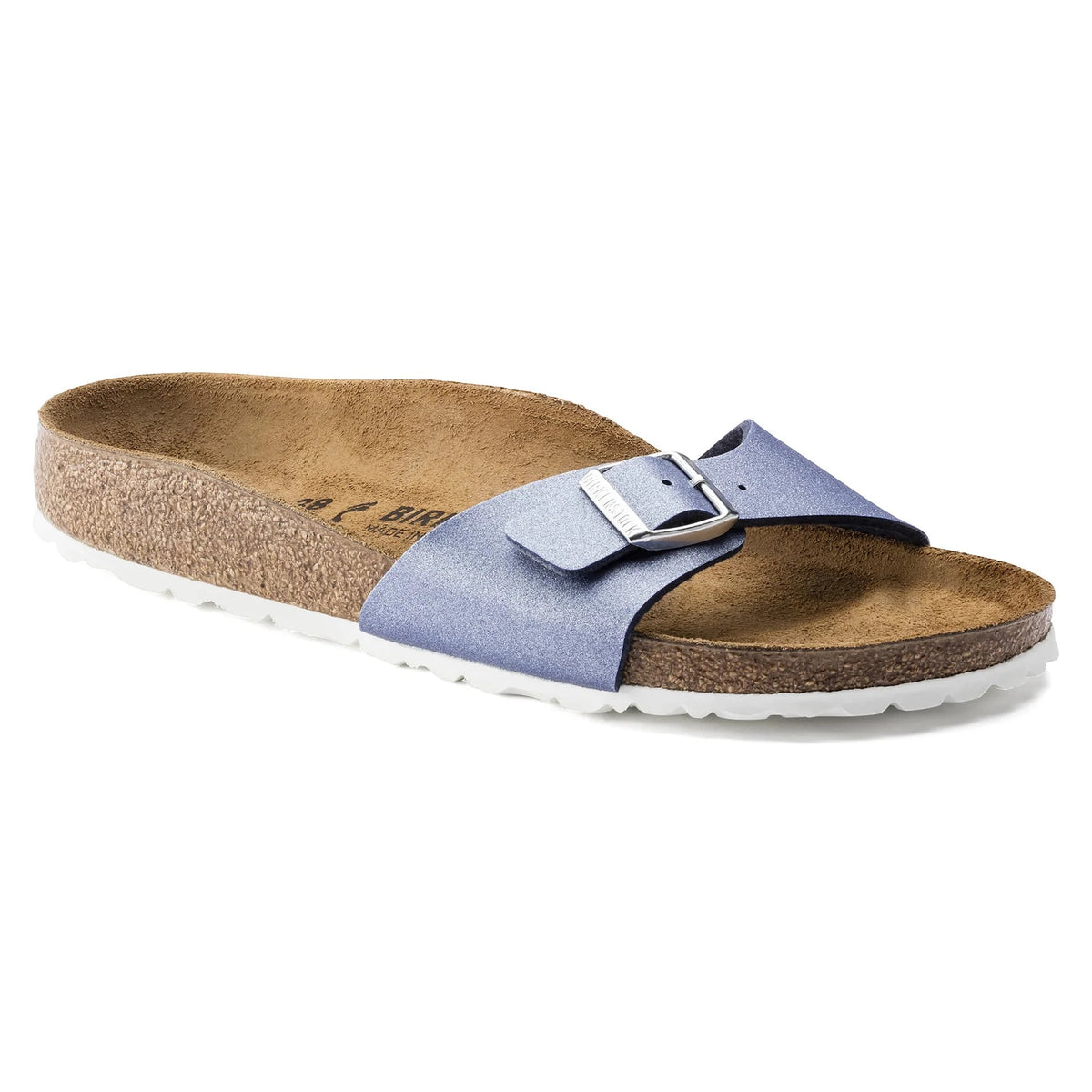 Birkenstock Madrid Bs Birko-Flor Sandals - Icy Metallic Azure Blue - 1016853 - Narrow