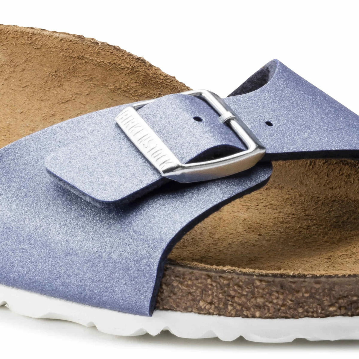 Birkenstock Madrid Bs Birko-Flor Sandals - Icy Metallic Azure Blue - 1016853 - Narrow