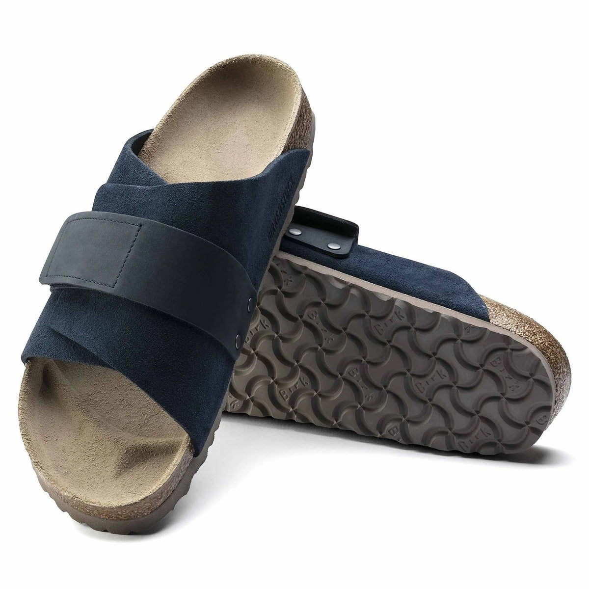 Birkenstock Kyoto Suede Leather Sandals - Navy - 1017487 - Regular