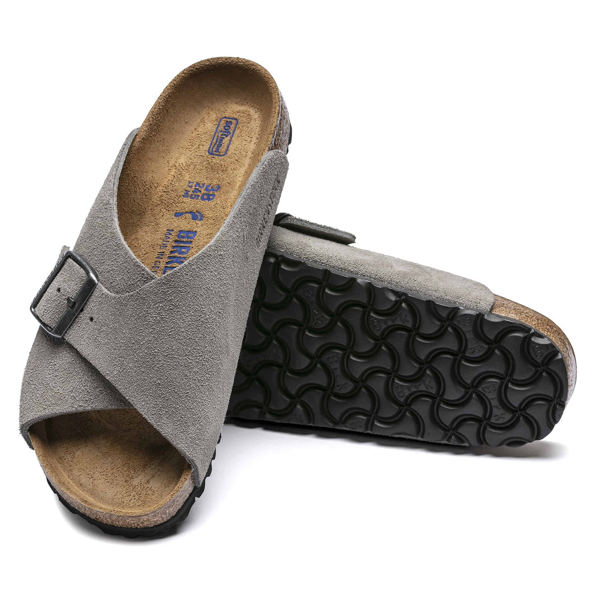 Birkenstock Arosa Soft Footbed Suede Leather Sandals - Stone Coin - 1017945 - Narrow