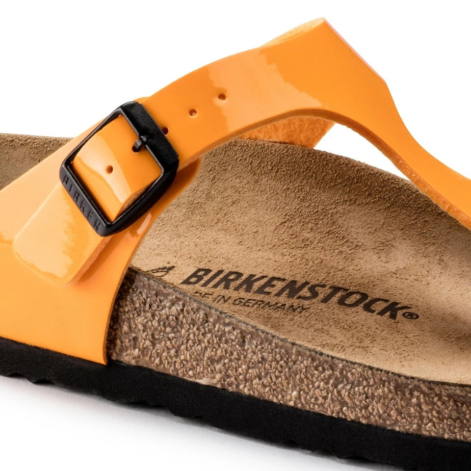 Birkenstock Gizeh Birko-Flor Sandals - Patent Marygold - 1017598 - Regular
