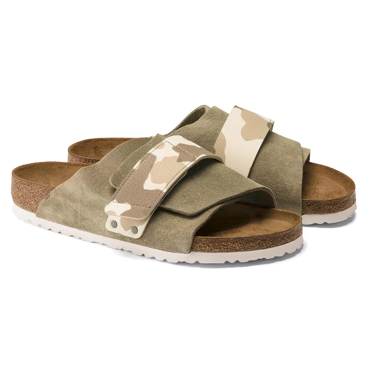 Birkenstock Kyoto Suede Leather Birko-Flor Sandals - Gray Taupe - 1019738 - Regular