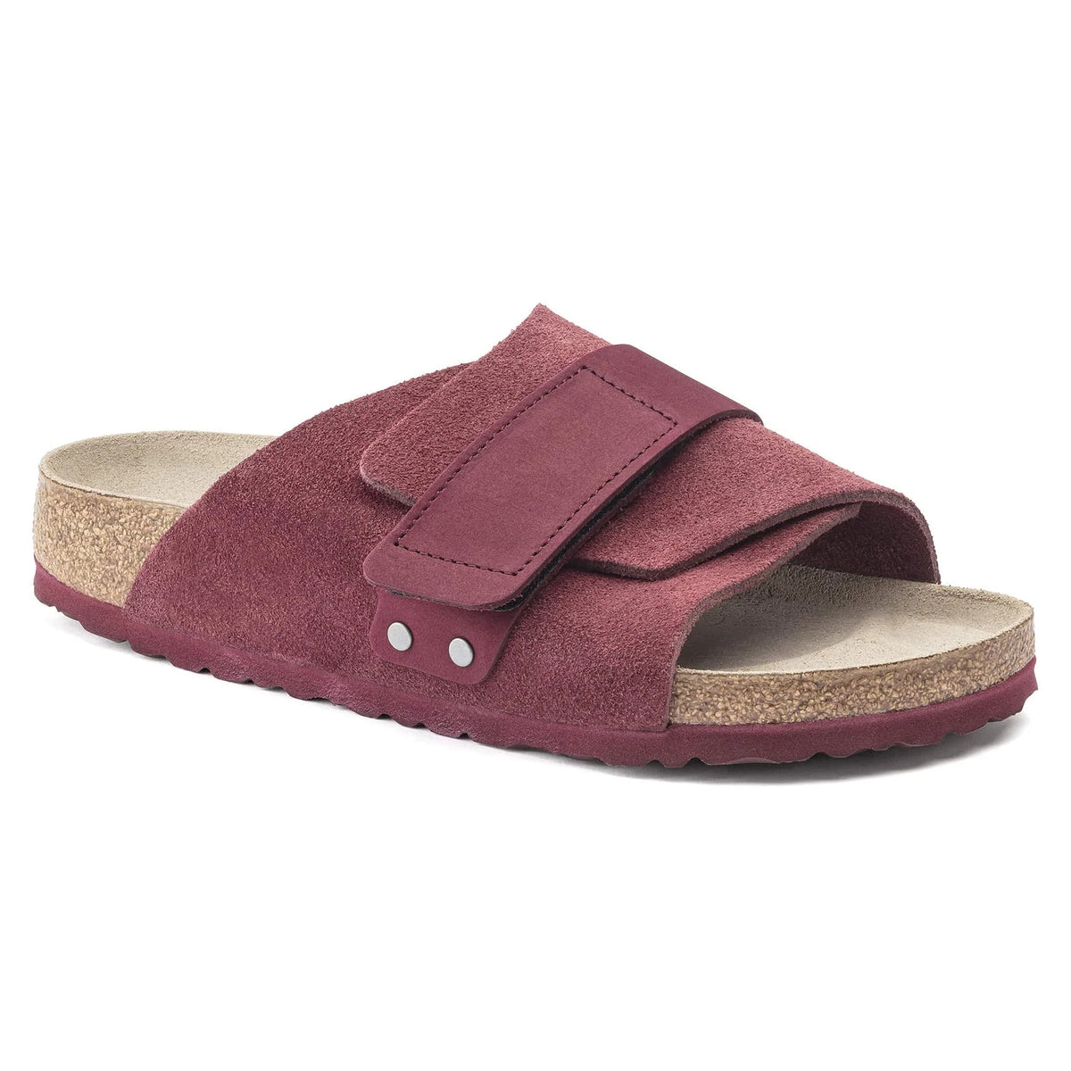 Birkenstock Kyoto Nubuck Suede Leather Sandals - Maroon - 1020688 - Narrow