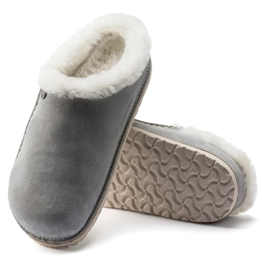 Birkenstock Zermatt Premium Suede Leather Clogs - Stone Coin - 1020082 - Narrow