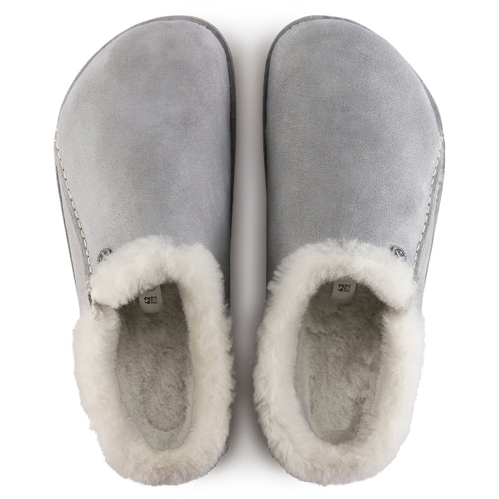 Birkenstock Zermatt Premium Suede Leather Clogs - Stone Coin - 1020082 - Narrow